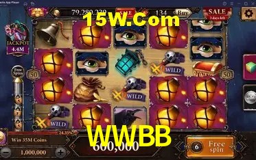 Tela de boas-vindas e lobby de jogos do aplicativo WWBB